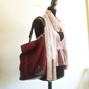 💥SALE Maroon Velour Bag